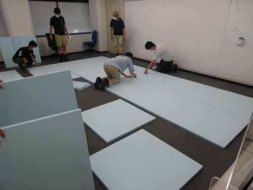 写真:関西・北陸地区試走会２ コース準備中