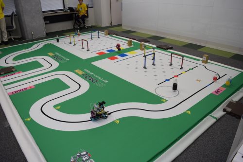 写真:本番コース試走中